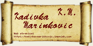 Kadivka Marinković vizit kartica